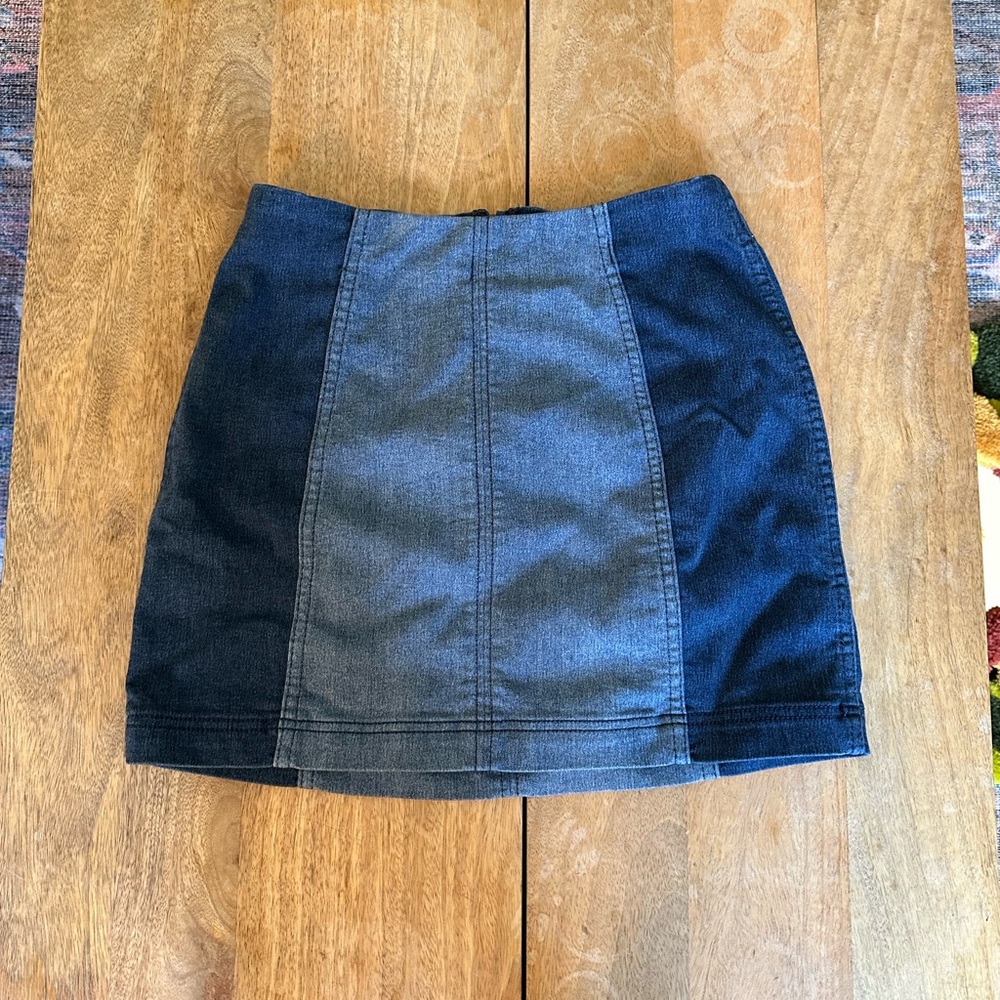 Free people two tone denim skirt